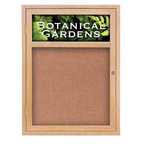 Sliding Glass Door Radius Letterboard, Hdr, 72"x48", Bronze/Grey Vinyl